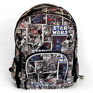 STAR WARS Back Pack Black & White Cartoon Funny Pages POTTERY BARN KIDS NWOT